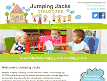 Tablet Screenshot of jumpingjackschildcare.co.uk